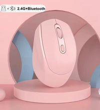 Wireless Bluetooth Mouse – Dual Mode 2.4G & Bluetooth, Rechargeable, Silent Click & 1600 DPI