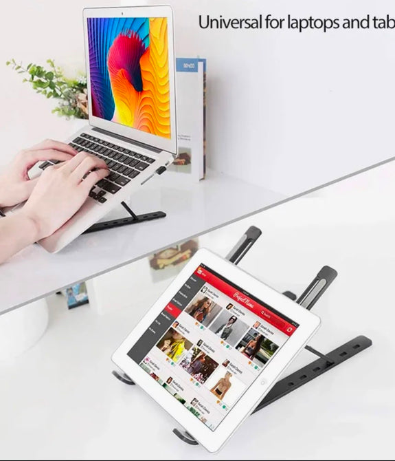 18-Inch Aluminum Alloy Laptop Stand – Foldable, 6-Angle Adjustable & Portable