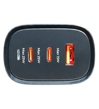SPACE WC-85 Black Series 65W PD Fast Charger – 3-Port GaN-Style Wall Charger with PD, SuperFast & SuperVOOC Support