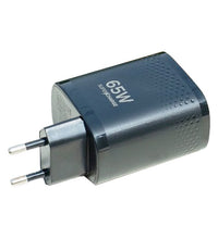 SPACE WC-85 Black Series 65W PD Fast Charger – 3-Port GaN-Style Wall Charger with PD, SuperFast & SuperVOOC Support