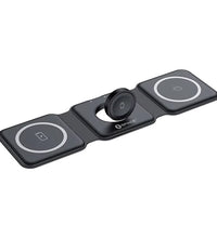 15W Wireless Triple Magnetic Charging Pad – Fast Wireless Charger, Tri-Fold Design & 1-Year Warranty