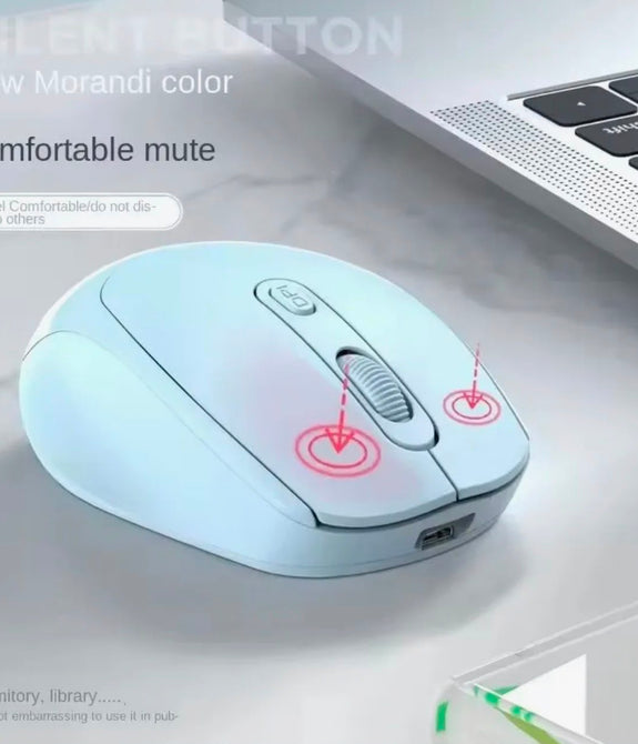 Wireless Bluetooth Mouse – Dual Mode 2.4G & Bluetooth, Rechargeable, Silent Click & 1600 DPI