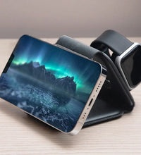 15W Wireless Triple Magnetic Charging Pad – Fast Wireless Charger, Tri-Fold Design & 1-Year Warranty